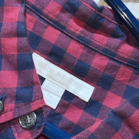 Youth boys 14 Burberry plaid shirt - Picture 3 of 5
